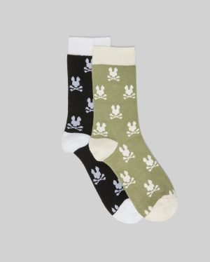 KIDS 2 PACK ALL OVER BUNNY DRESS SOCK - KO2200003