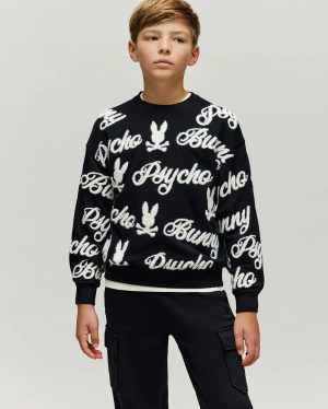 KIDS SKYLAR ALL OVER FUZZY CREW - KT0500055